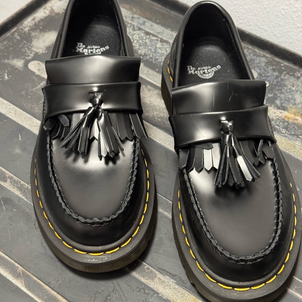 Dr. Martens Black Double Tassel Loafers